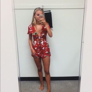 Floral Tie Romper